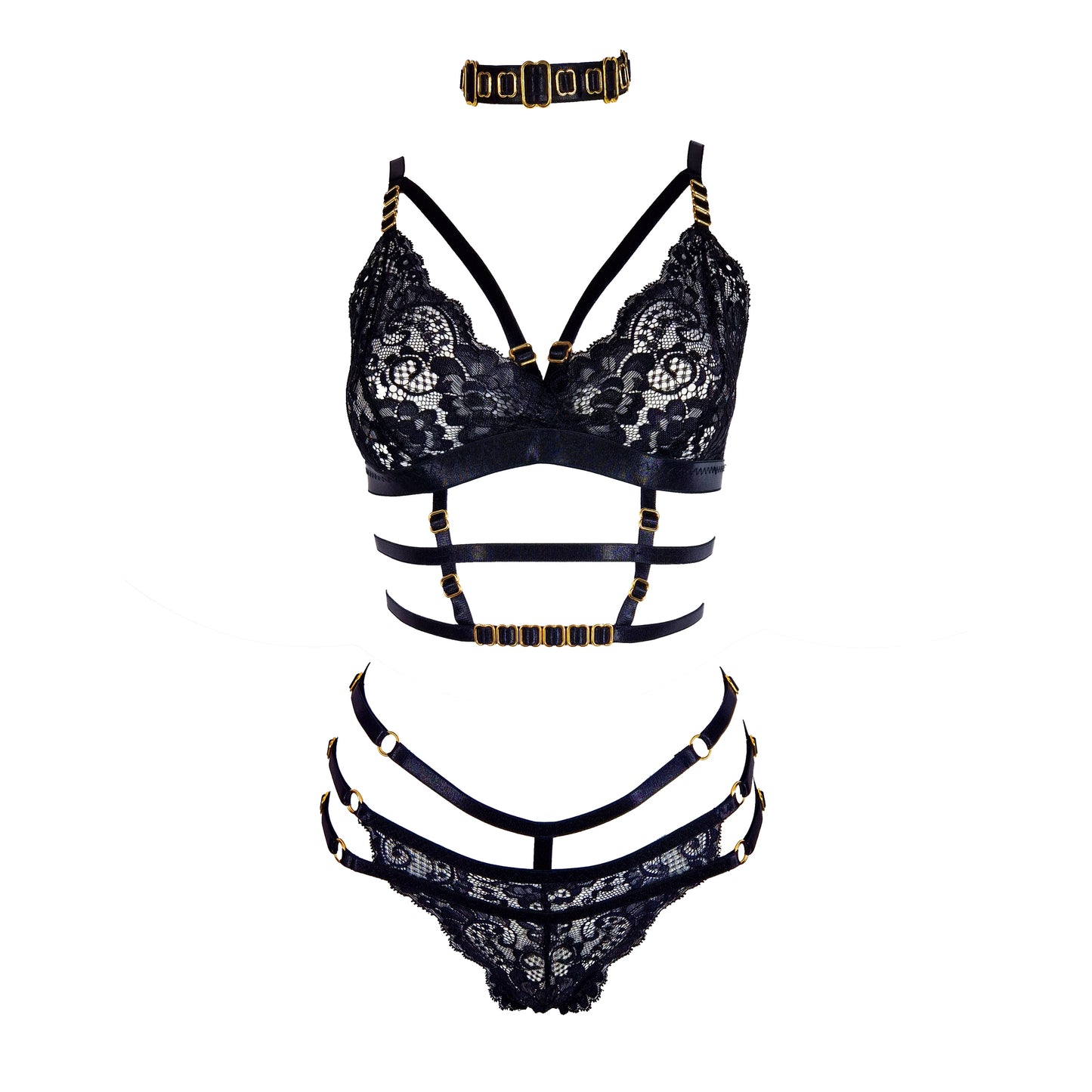 Rock Star lace lingerie set black