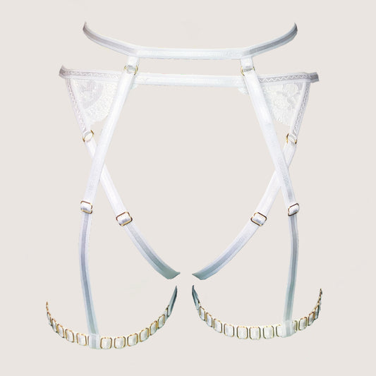 Ice Queen thigh harness white