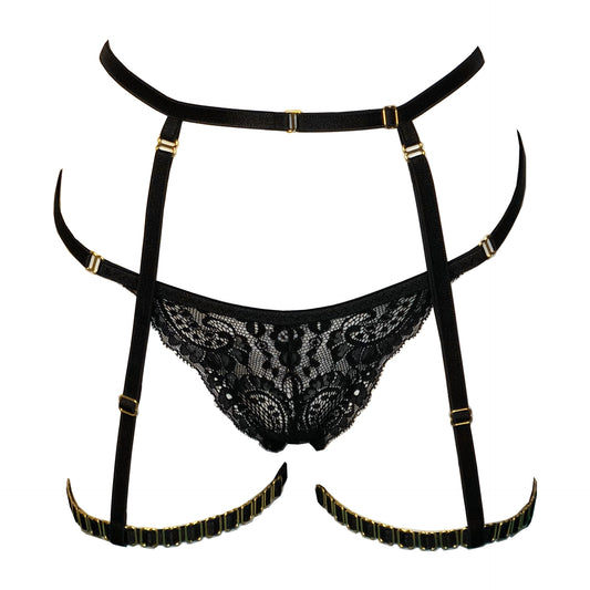 Mistress thigh harness black