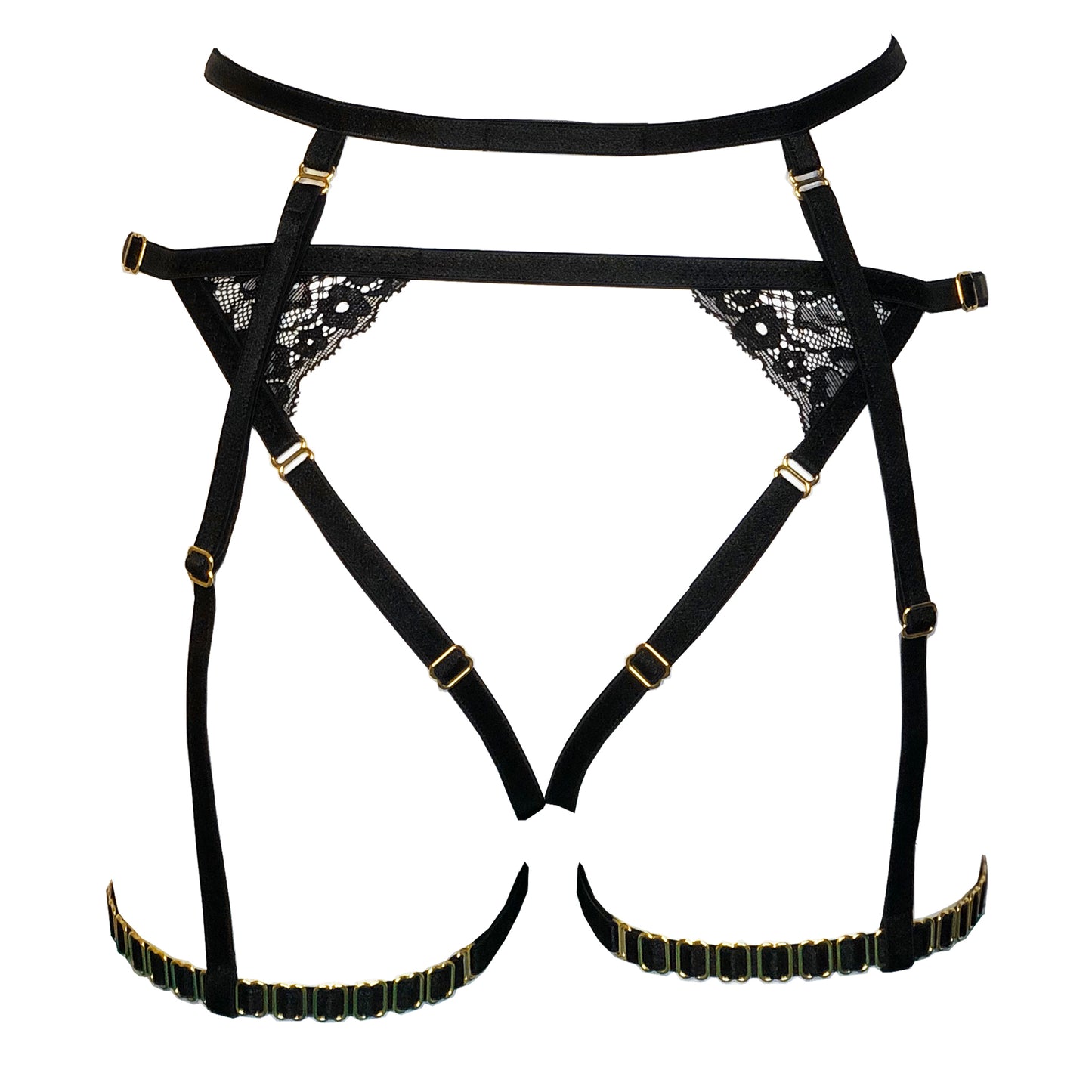 Mistress thigh harness black