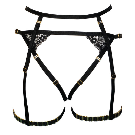 Mistress thigh harness black