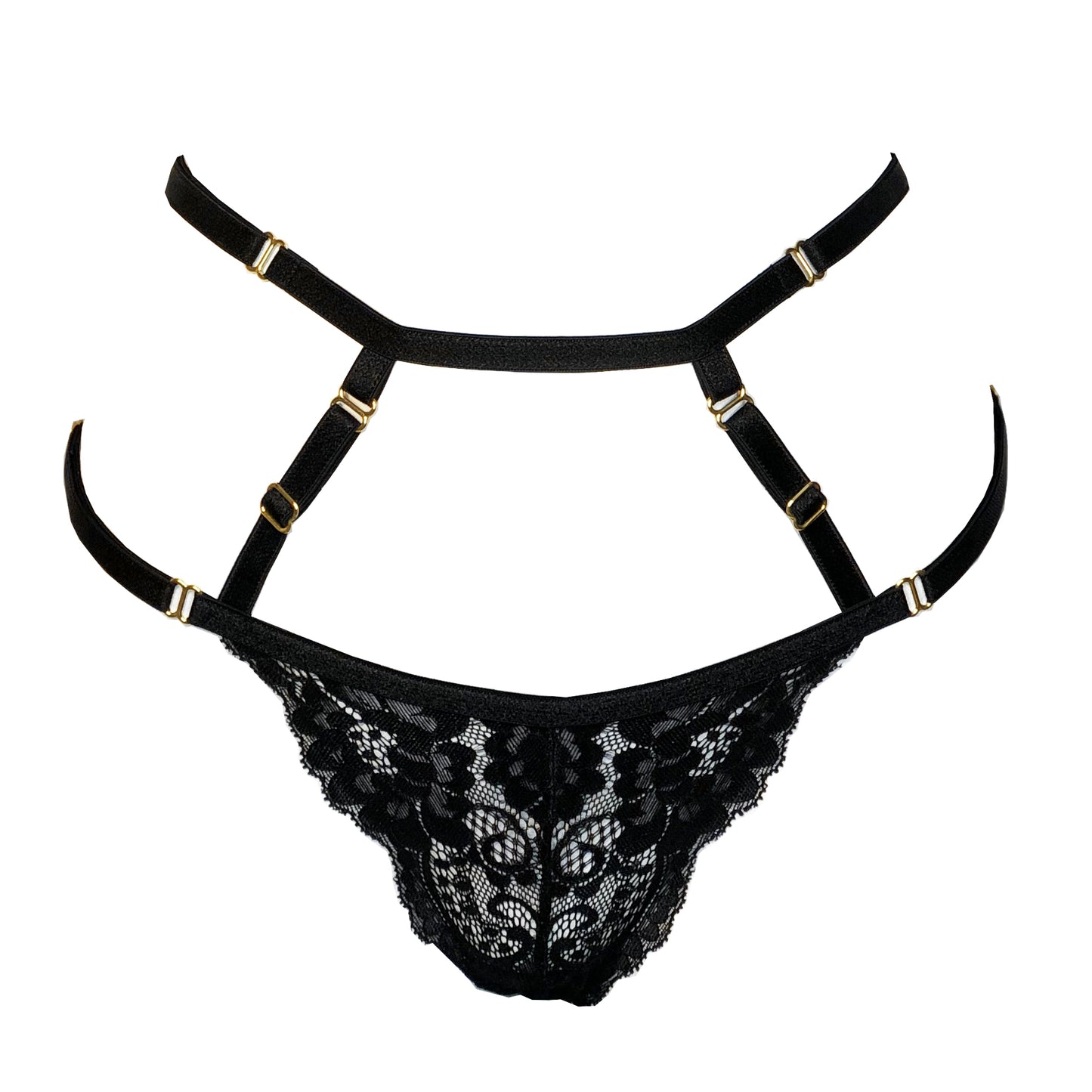 Cat Lady lace lingerie set black