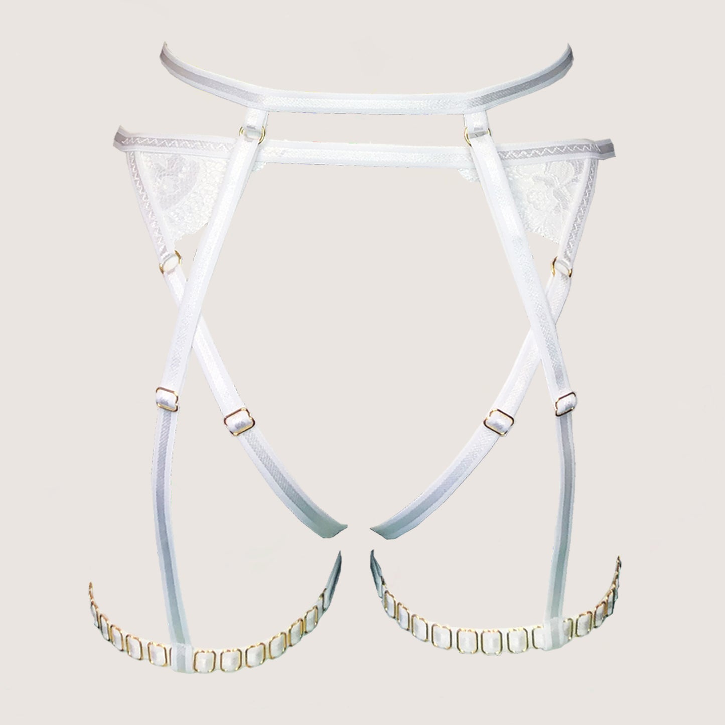 Ice Queen thigh harness white